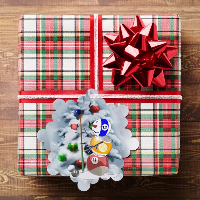 Carte Décorative Billiard Ball Snowman Noël (Insitu (Cadeau))