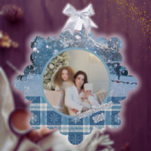 Bleu Cosy Plaid Neige hiver photo Noël