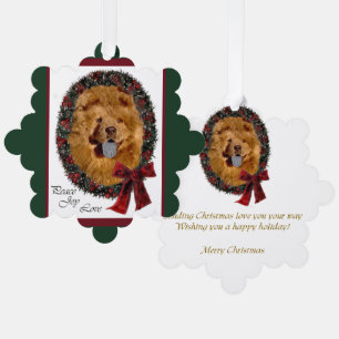 Carte Décorative Cadeaux de Noël Chow Chow