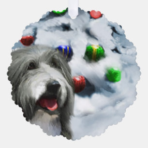 Carte Décorative Cadeaux de Noël de Collie