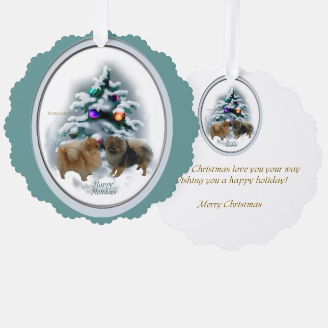 Carte Décorative Cadeaux de Noël de Poméranie (Recto/Verso)