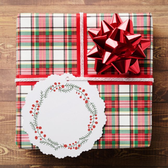Carte Décorative Cadre de couronne rustique bordure vierge Noël mig (Insitu (Cadeau))