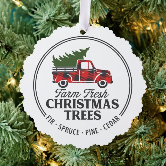 Carte Décorative Camion d'arbres de Noël frais de ferme (Insitu (Arbre))