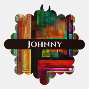 Carte Décorative Carrés colorés Motif d'art Abstrait moderne #04