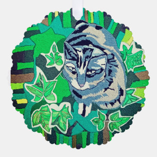 Carte Décorative Chat dans le jardin.