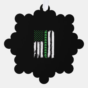 Carte Décorative Chemise Drapeau Irlandais Américain St Patrick's D