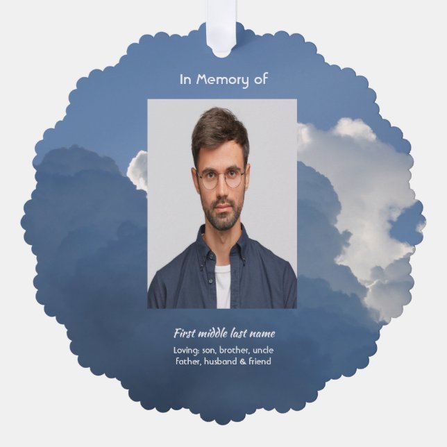 Carte Décorative Christian Memorial Keepsake Clouds Sky Heavenly (Recto)