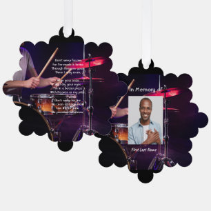 Carte Décorative Christian Memorial Photo Drummer Drummer Drummer B