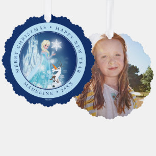 Carte Décorative Congelé   Elsa et Olaf - Icy Glow