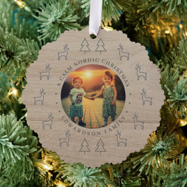 Carte Décorative Create your own nordic family photo christmas (Insitu (Arbre))