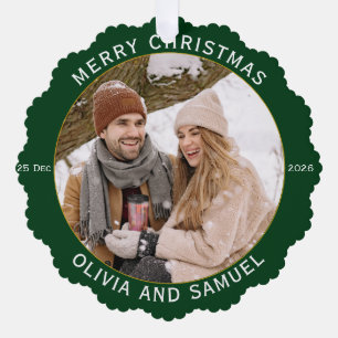 Carte Décorative Créez Votre Propre Photo et Texte de Noël Personna