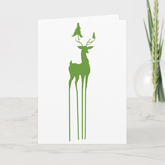 Carte décorative de vacances de Noël de renne (Devant)
