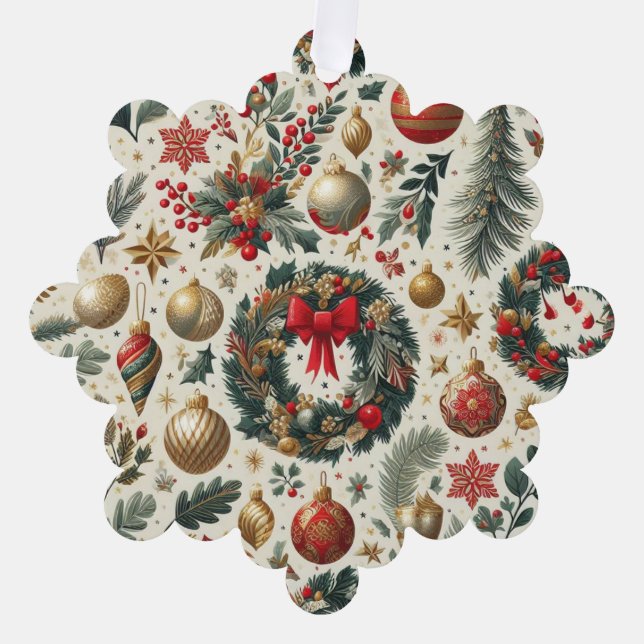 Carte Décorative Décoration de Noël sans charme (Recto)