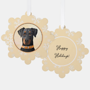 Carte Décorative Doberman Pinscher Peinture non découpée Art origin