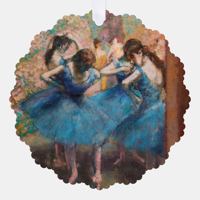 Carte Décorative Edgar Degas - Danseurs en bleu (Recto)