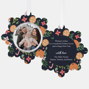 Carte Décorative Élégant agrumes de Noël Photo