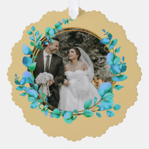 Carte Décorative Elégant Aquarelle Botanique Pour Photo Mariage