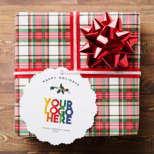 Carte Décorative Étiquette cadeau de Noël pour les entreprises de v