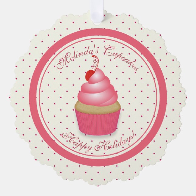 Carte Décorative Étiquettes cadeaux de Business ou Baker Cupcake (Recto)