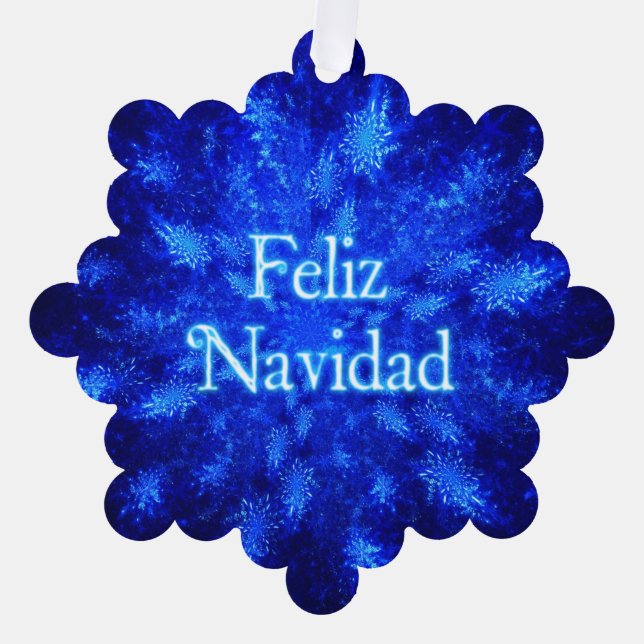Carte Décorative Feliz Navidad - Snowburst (Recto)