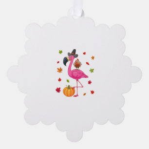 Carte Décorative Flamant rose drôle Turquie Thanksgiving Citrouille