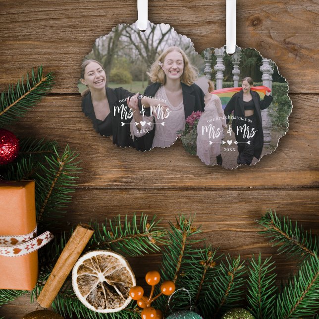 Carte Décorative Flèches Coeur Premier Noël Madame Madame Photo (Créateur téléchargé)