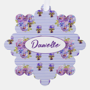 Carte Décorative Fleur de Pensée Violette Fleurs de Style Shabby Aq