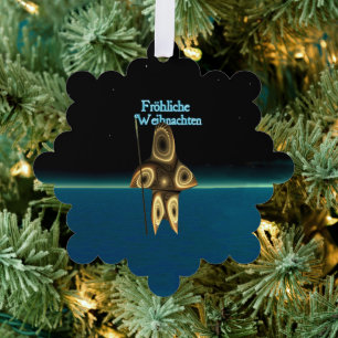 Carte Décorative Fröhliche Weihnachten - Fractal Inuit Hunter