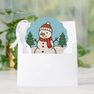 Carte Décorative Fun Snowman mignon Noël
