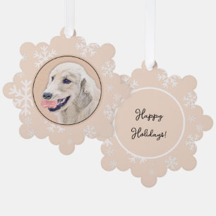 Carte Décorative Golden Retriever avec Tennis Ball Peinture Chien A