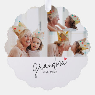 Carte Décorative Grand-mère a établi la photo 3 du script moderne
