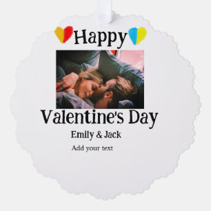 Carte Décorative Heureuse Sainte-Valentin ajouter nom de couple pho