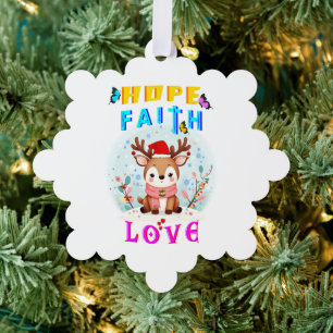 Carte Décorative Hope Faith Love