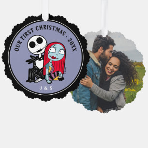 Carte Décorative Jack et Sally   Notre premier Mariage de Noël