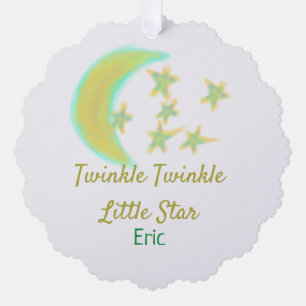 Carte Décorative Jaune vert scintille Twinkle Little Star ajouter l