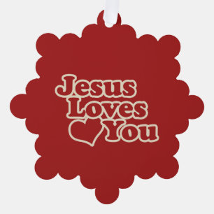 Carte Décorative Jésus vous aime pour les chrétiens