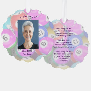 Carte Décorative Jeu de bingo de photo commémorative chrétienne