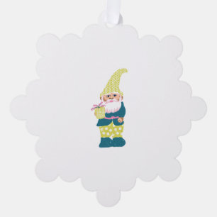 Carte Décorative Joli jardin coloré et vintage gnomes