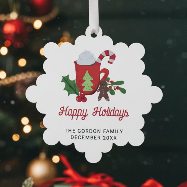 Carte Décorative Joyeuses Vacances Custom Chocolat Chocolat Chocola (Créateur téléchargé)