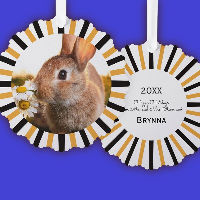 Carte Décorative Joyeuses Vacances Lapin Lapin Rabbit (Créateur téléchargé)