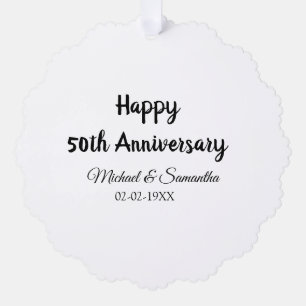 Carte Décorative Joyeux 50e anniversaire ajouter nom du couple date