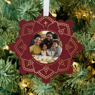 Carte Décorative Joyeux Nous Vous Adorons Photo de Noël Hymn Holi