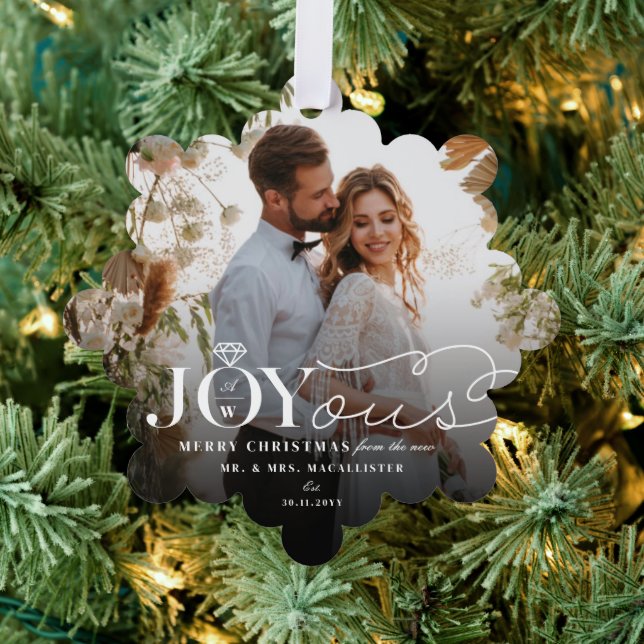 Carte Décorative Joyous Diamond Ring Monogram Classic Wedding  (Insitu (Arbre))