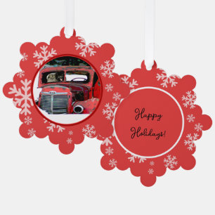 Carte Décorative Keeshond Noël Vieux Camion Peinture Chien Art
