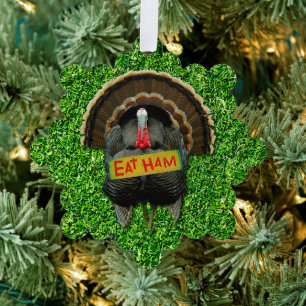 Carte Décorative La dinde fière de SlipperyJoe mange du jambon roug