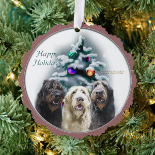 Carte Décorative Labradoodle Cadeaux de Noël