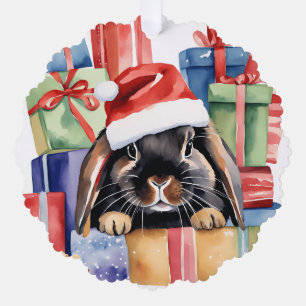 Carte Décorative Lapin Lapin Lapin Lop Noël