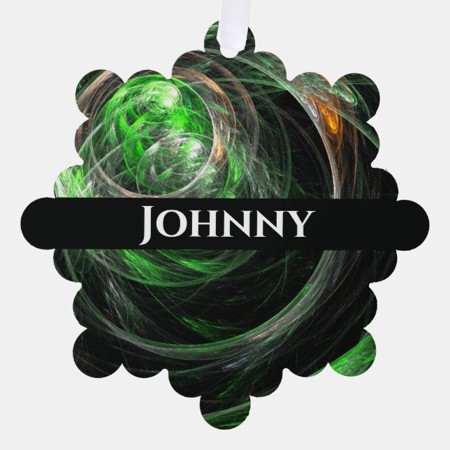 Carte Décorative L'art Abstrait vert du monde entier (Recto)