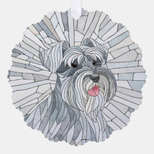 Carte Décorative L'art mosaïque de Schnauzer miniature