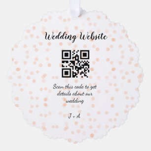 Carte Décorative Le site web mariage scanner code QR pour les détai